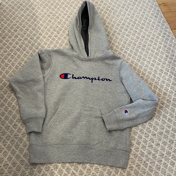 Champion boys youth Medium grey hoodie. - Picture 3 of 4